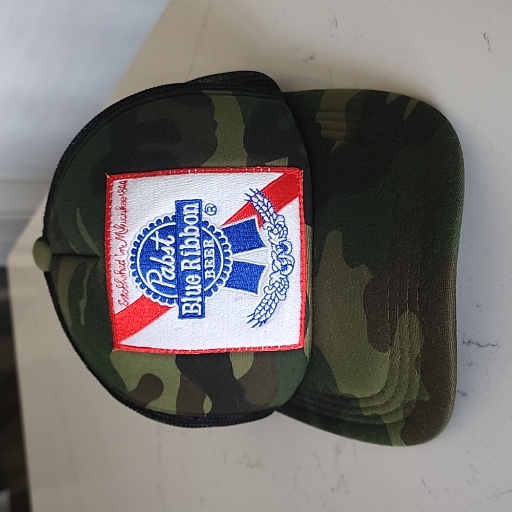 Pabst Blue Ribbon PBR Camo Mesh Snapback hat